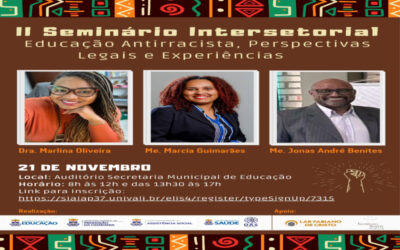 Itajaí promove 2º Seminário Intersetorial sobre Educação Antirracista nesta quinta-feira (21)