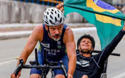 Dupla inclusiva de Balneário Camboriú brilha no Ironman de Aracaju