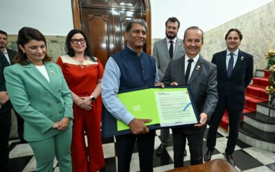 Governador recebe embaixador da Índia no Brasil para fortalecer relações comerciais e cooperações estratégicas em diversas áreas