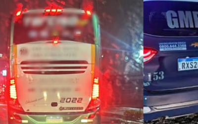 Motorista de ônibus é preso por conduzir o veículo de turismo com placas falsas
