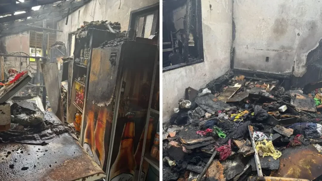 Incêndio de grandes proporções destrói casa em Bombinhas
