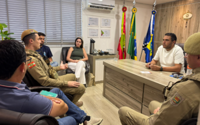 Prefeito de Balneário Piçarras alinha demandas de segurança pública com Polícia Militar e Secretaria Municipal