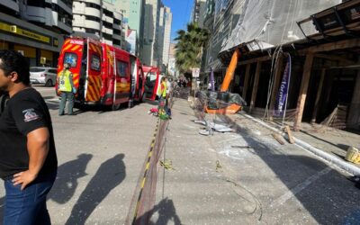 Trabalhador despenca de prédio em Itapema e é levado em estado gravíssimo ao hospital