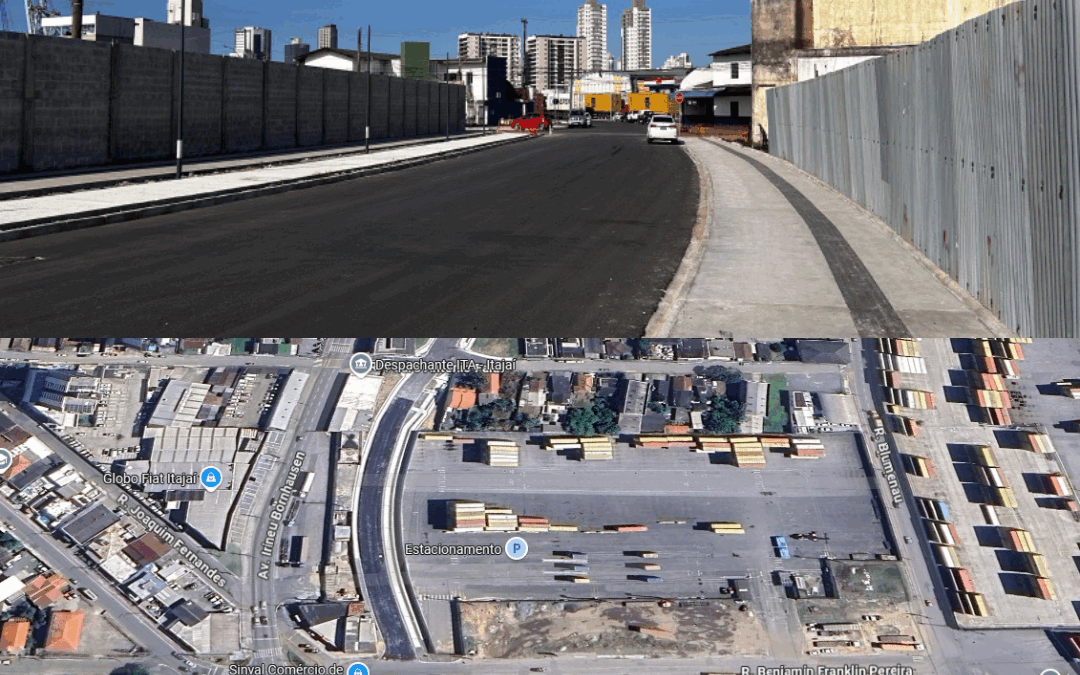 Obras reprovadas serão refeitas na Rua do Porto e na Avenida Marcos Konder, em Itajaí