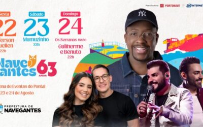 Navegantes prepara megafesta gratuita com shows nacionais para celebrar 63 anos