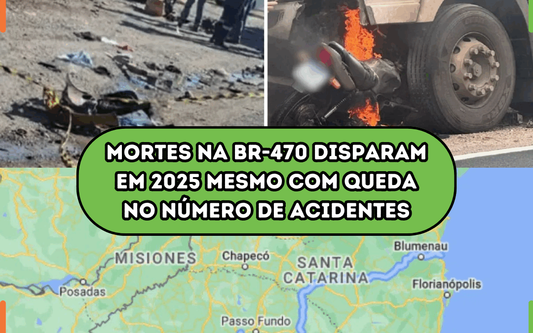 Mortes na BR-470 disparam em 2025 mesmo com queda no número de acidentes