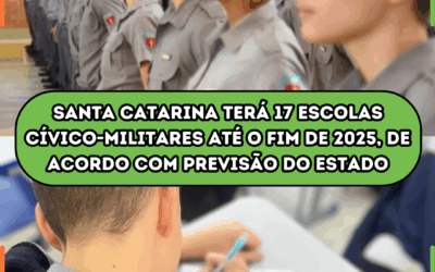 Santa Catarina terá 17 escolas cívico-militares até o fim de 2025, de acordo com previsão do estado