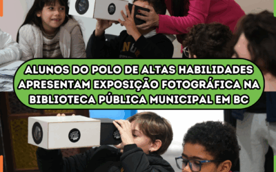 Alunos do Polo de Altas Habilidades apresentam exposição fotográfica na Biblioteca Pública Municipal em BC