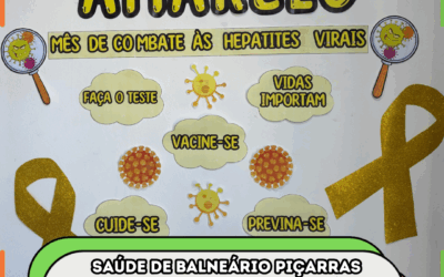 Saúde de Balneário Piçarras realizou quase 10 mil testes rápidos de hepatites virais durante campanha do Julho Amarelo
