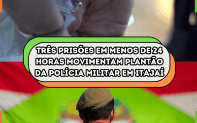 Três prisões em menos de 24 horas movimentam plantão da Polícia Militar em Itajaí