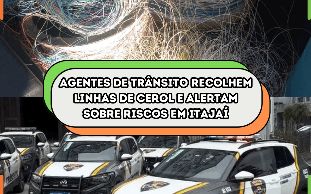 Agentes de Trânsito recolhem linhas de cerol e alertam sobre riscos em Itajaí