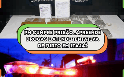 PM cumpre prisão, apreende drogas e atende tentativa de furto em Itajaí