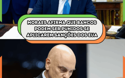 Moraes afirma que bancos podem ser punidos se aplicarem sanções dos EUA
