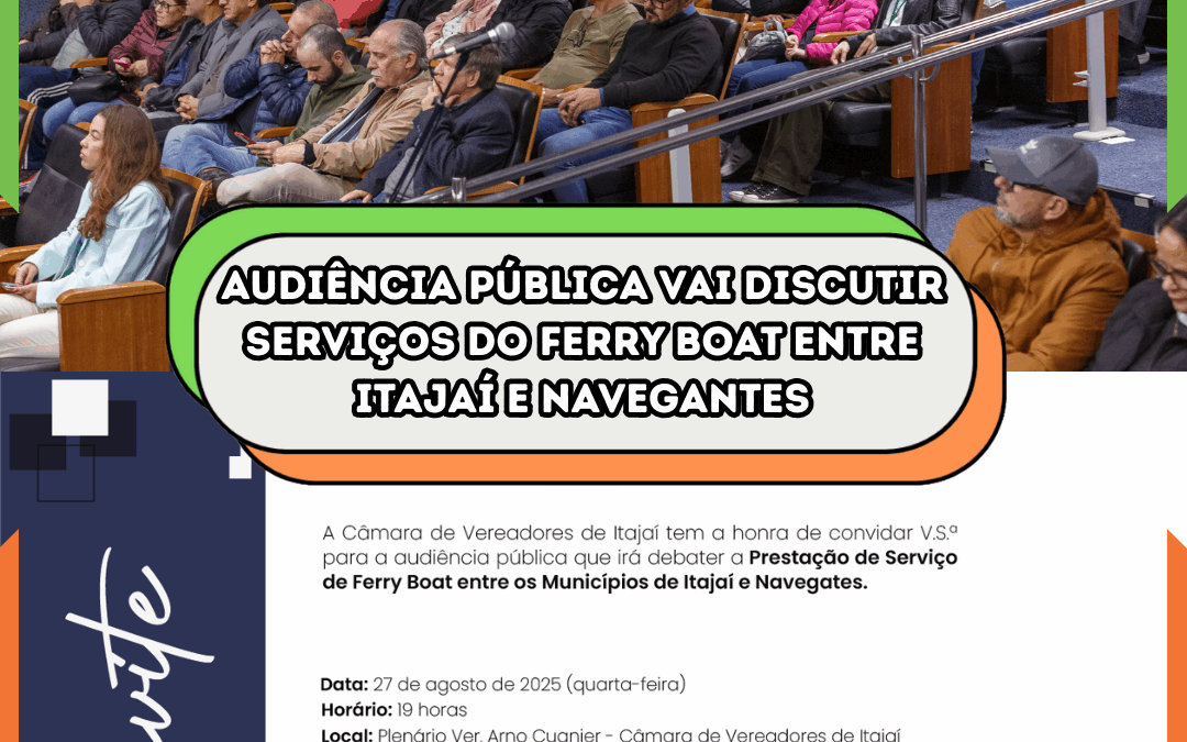 Audiência pública vai discutir serviços do ferry boat entre Itajaí e Navegantes