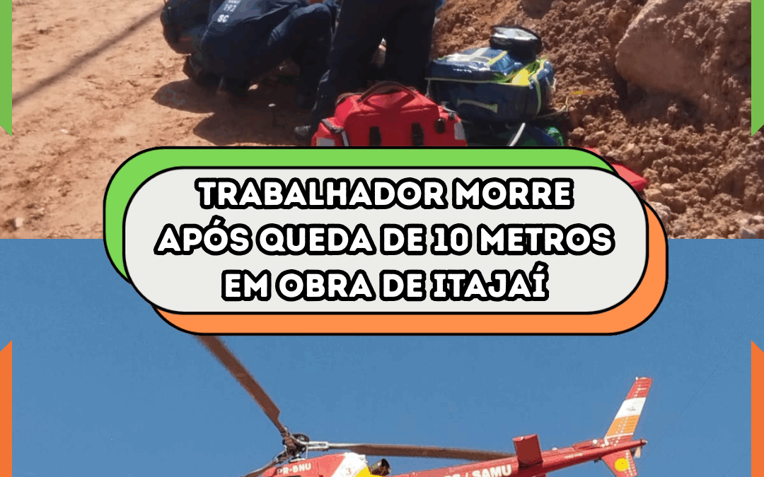 Trabalhador morre após queda de 10 metros em obra de Itajaí