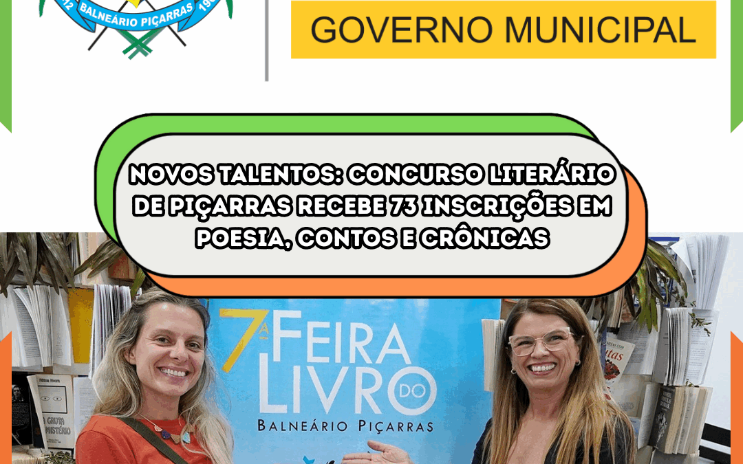 Novos talentos: Concurso Literário de Piçarras recebe 73 inscrições em poesia, contos e crônicas