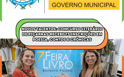 Novos talentos: Concurso Literário de Piçarras recebe 73 inscrições em poesia, contos e crônicas