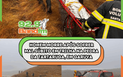 Homem morre após sofrer mal súbito em trilha na Pedra da Tartaruga, em Garuva