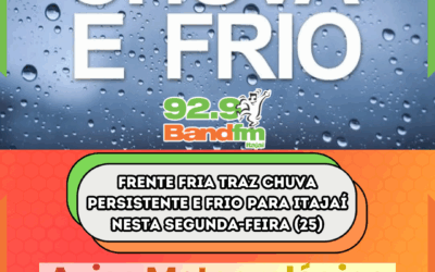 Frente fria traz chuva persistente e frio para Itajaí nesta segunda-feira (25)