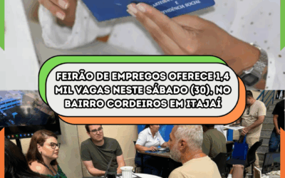 Feirão de Empregos oferece 1,4 mil vagas neste sábado (30), no bairro Cordeiros em Itajaí