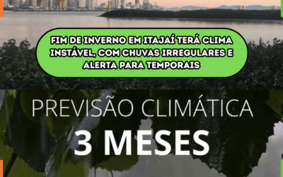Fim de inverno em Itajaí terá clima instável, com chuvas irregulares e alerta para temporais