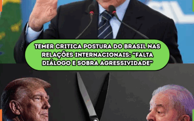 Ex-presidente Michel Temer critica postura do Brasil nas relações internacionais: “Falta diálogo e sobra agressividade”