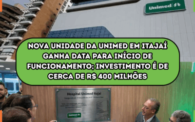 Nova unidade da Unimed em Itajaí ganha data para início de funcionamento; investimento é de cerca de R$ 400 milhões