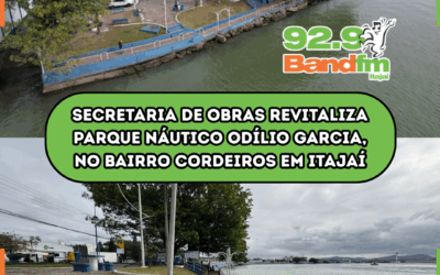 Secretaria de Obras revitaliza Parque Náutico Odílio Garcia, no bairro Cordeiros em Itajaí