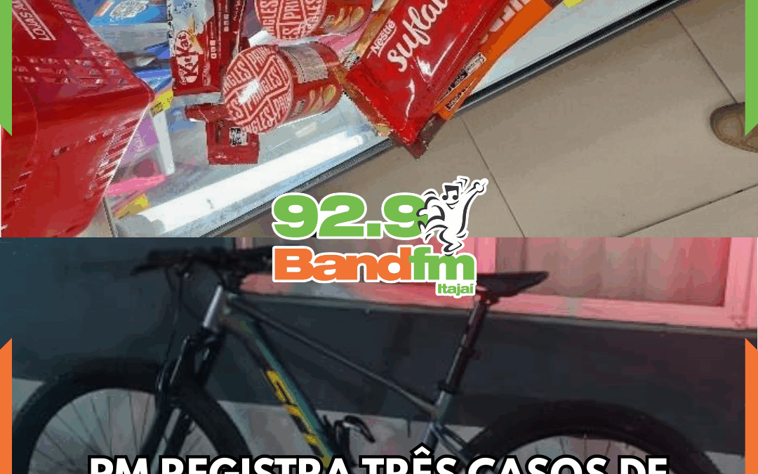 PM registra três casos de furto e apreende adolescentes no Centro de Itajaí