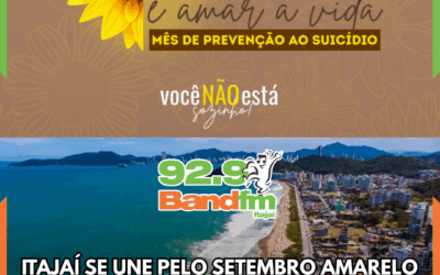 Itajaí se une pelo Setembro Amarelo com 19 ações para valorizar a vida e promover a saúde mental