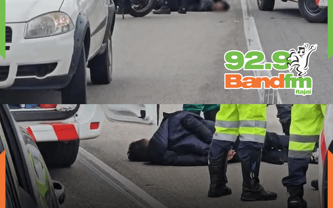 Motorista invade a contramão, causa batidas generalizadas e é preso baleado pela polícia na BR-101, em Itajaí