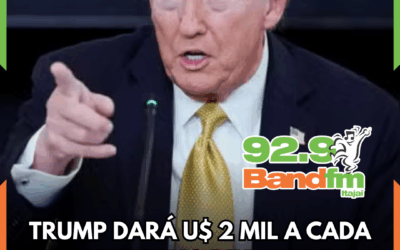Trump dará U$ 2 mil a cada americano de baixa e média renda com o valor arrecadado do tarifaço