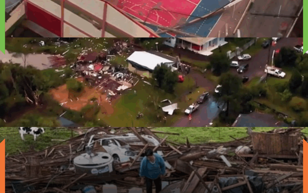 Ciclone deixa rastro de destruição em Santa Catarina