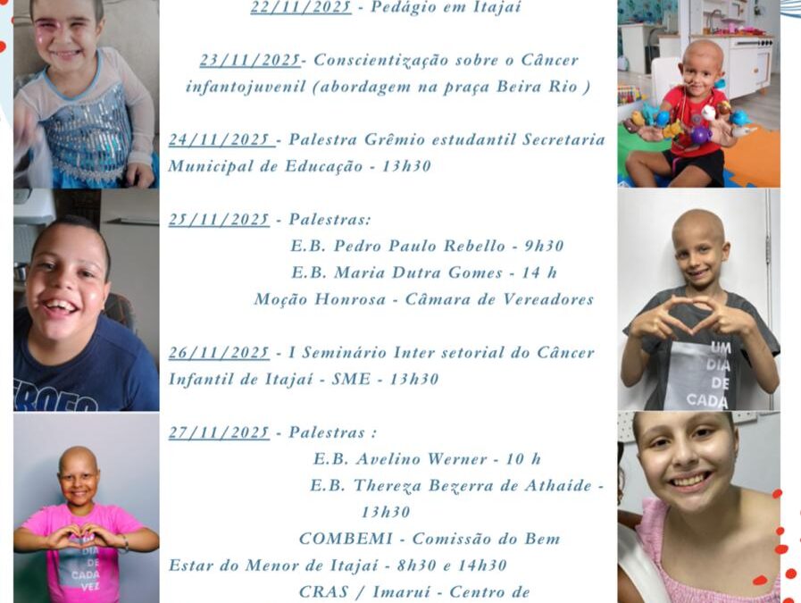 Itajaí terá a 1º Semana Municipal de Prevenção e Combate ao Câncer Infantojuvenil