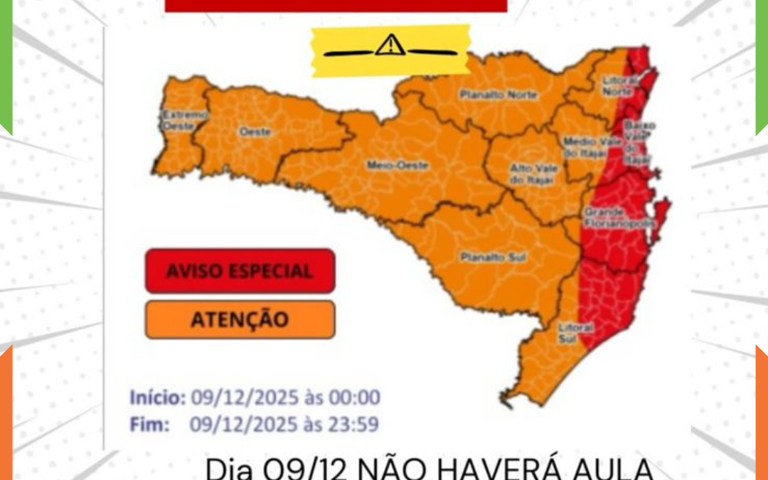 SC suspende aulas em toda a rede estadual diante de previsão de ciclone com ventos de até 130 km/h