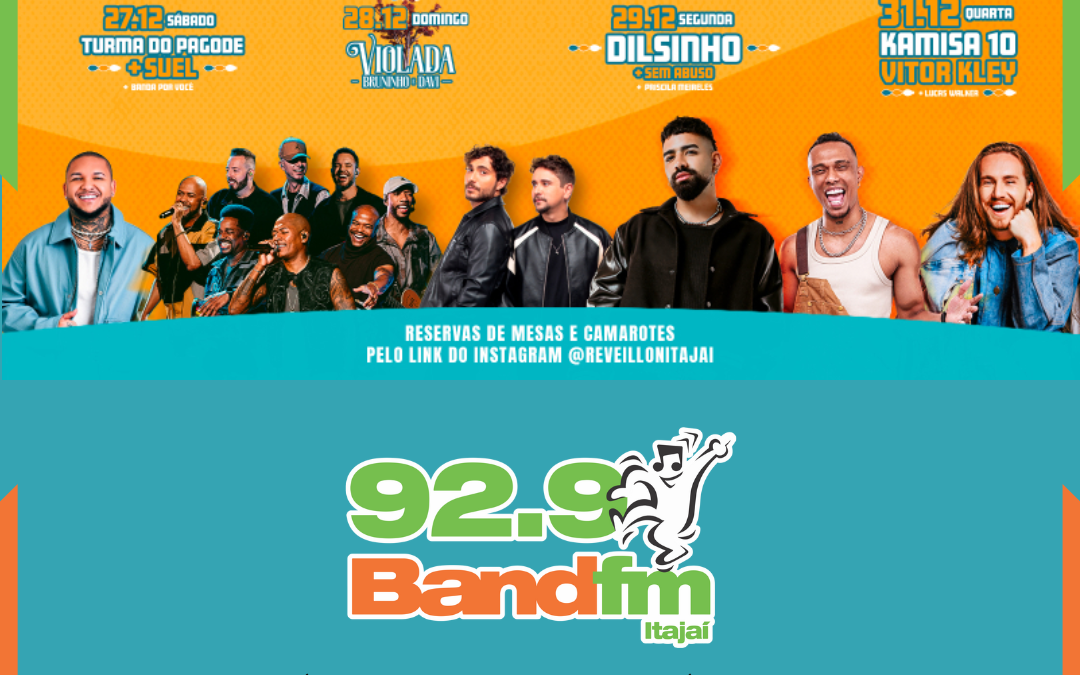 Itajaí retoma o Réveillon oficial com festival inédito de grandes artistas nacionais