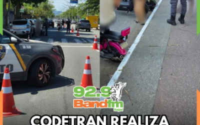 Codetran realiza blitz de fiscalização na Beira-Rio, em Itajaí