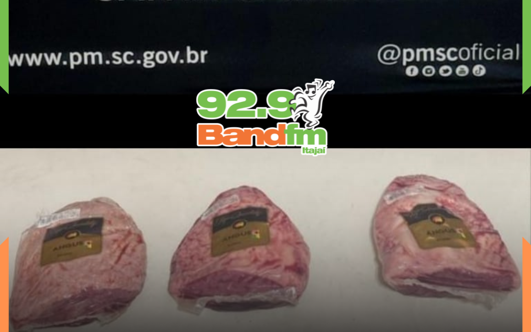 ÓIA A PICANHA AÊ: Casal é preso após furtar picanha de supermercado no Centro de Itajaí