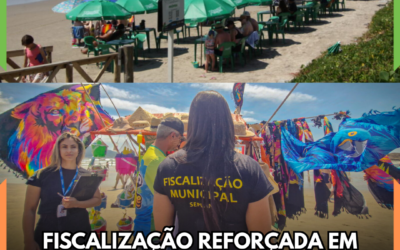 Fiscalização reforçada em Navegantes e alerta consumidores e apreende itens irregulares nas praias