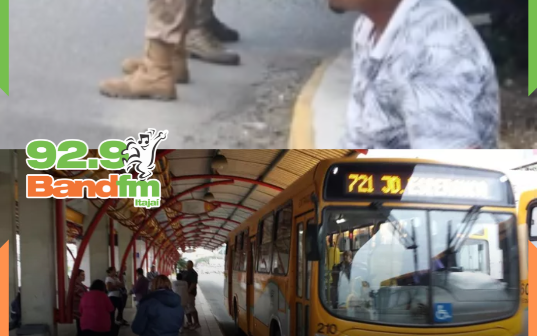 Motorista de ônibus é brutalmente agredido por andarilho no Terminal do bairro Fazenda, em Itajaí