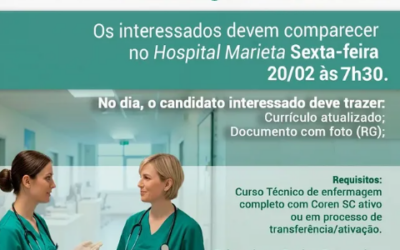 MUTIRÃO DE CONTRATAÇÃO NO HOSPITAL MARIETA!🏥