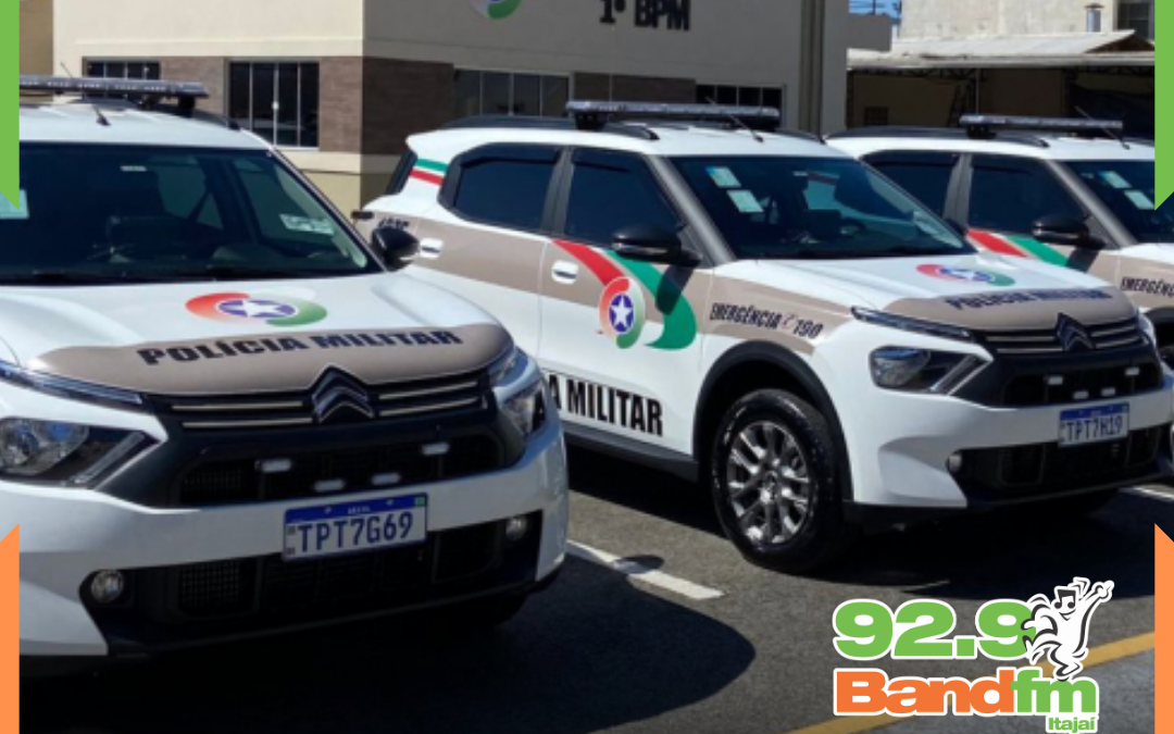 Segurança de Itajaí ganha reforço com a entrega de novas viaturas ao 1º Batalhão de Polícia Militar