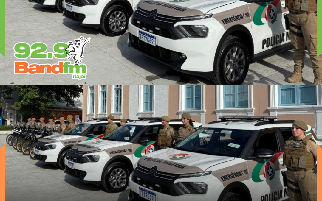 Entrega de 10 novas viaturas reforça atuação da PM em Itajaí