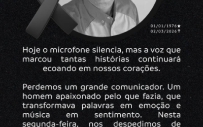 Hoje o microfone silencia, mas a voz que marcou tantas histórias continuará ecoando em nossos corações