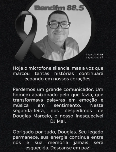 Hoje o microfone silencia, mas a voz que marcou tantas histórias continuará ecoando em nossos corações