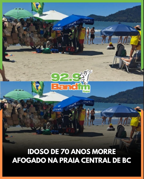 Idoso de 70 anos morre afogado na Praia Central de BC