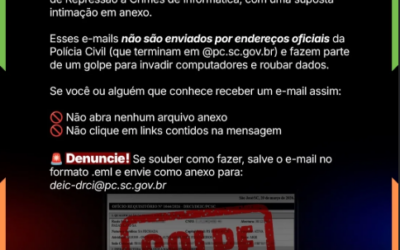🛑ALERTA DA POLÍCIA CIVIL DE SANTA CATARINA🛑