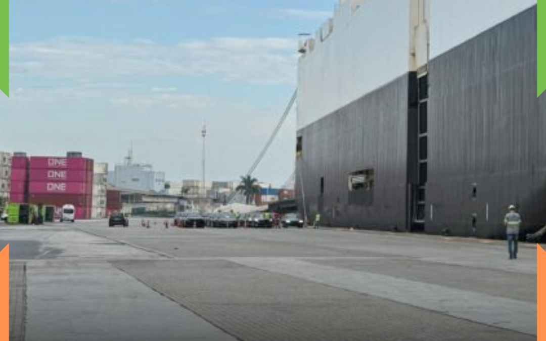 Navio com veículos de luxo atraca em Itajaí e marca nova fase no Porto