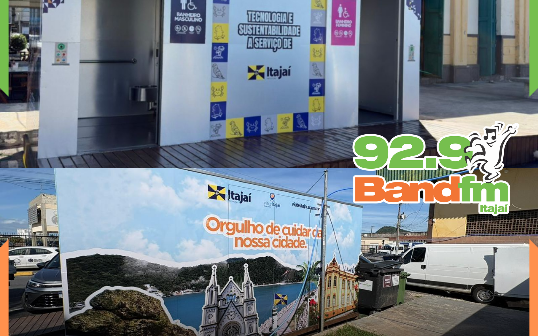 AGORA SIM: Secretaria de Obras implementa banheiro autolimpante no largo do Mercado Público de Itajaí