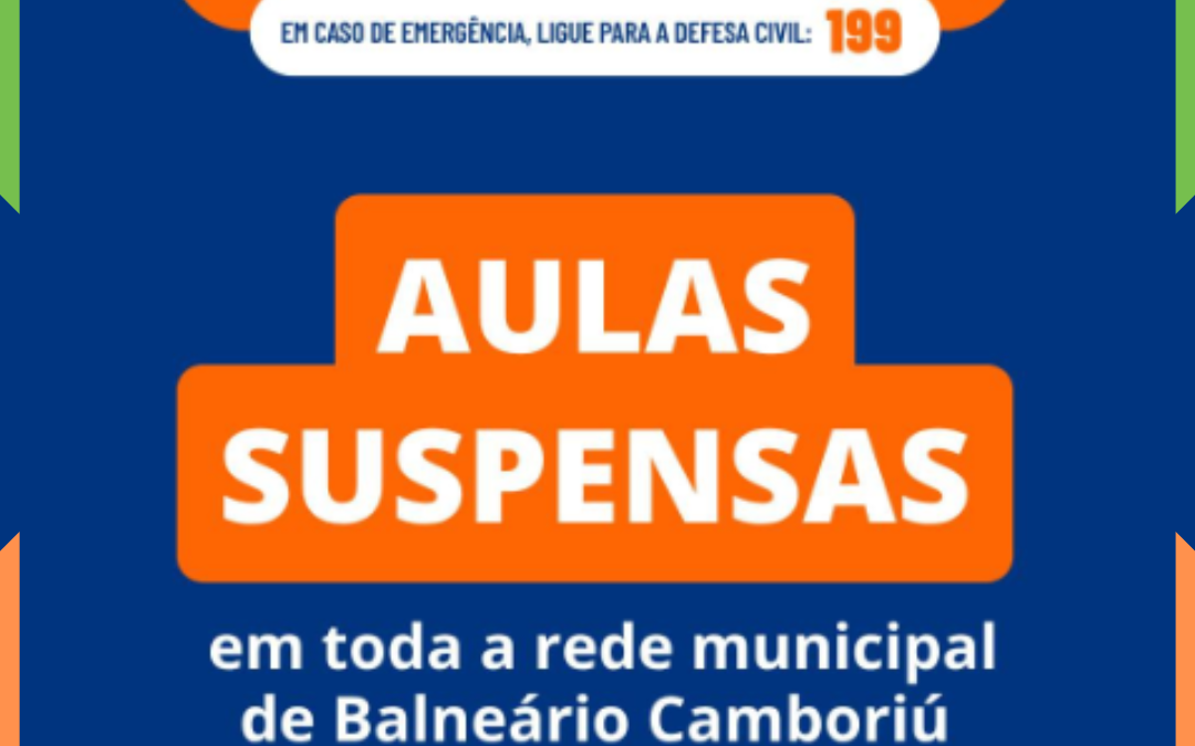 Aulas são suspensas em BC e Camboriú após fortes chuvas na região; LEIA NOTA OFICIAL DA PREFEITURA DE BALNEÁRIO CAMBORIÚ: